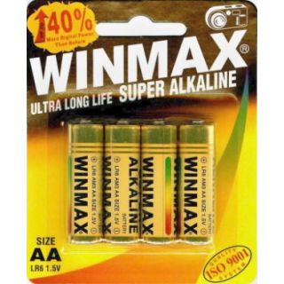 WinMax AA Super Alkaline Battery 4 Pack