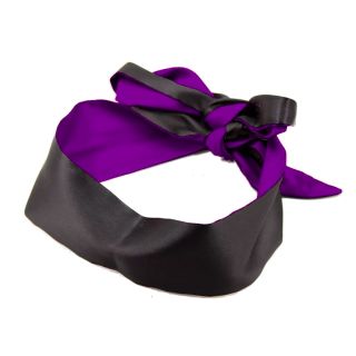 Black & Purple Satin Blindfold 