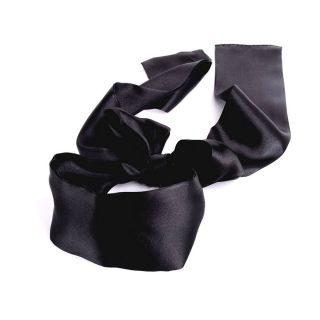 Black Silky Blind-Fold Scarf 141031