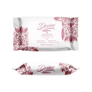 Swiss Navy Desire Unscented Feminine Wipes 25ct One Pack