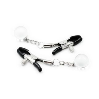 Metal Nipple Clamps with Glass Balls