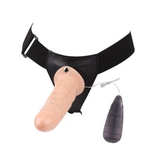 Basic Vibrating Strap-on Harness Flesh