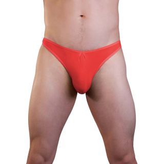 Love In Leather Red Lycra G-String