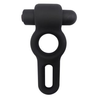 Nero by Playful Dual Cock Ring Liquid Silicone Vibe