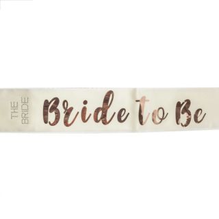 Rose Gold Bride Sash