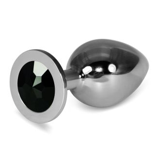 Love Toy Rosebud Classic Black Jewelled Butt Plug