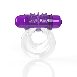 Screaming O 4B DoubleO 6 Vibrating Cock Ring - Grape