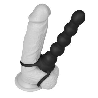 Vibrating Double Penetration Fantasy Silicone Dong