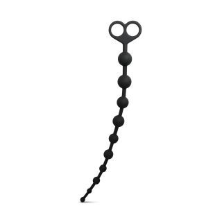 13.3" Silicone Anal Beads with Finger Rings