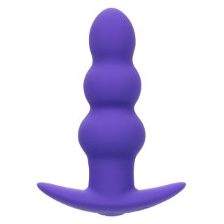 Basic Essentials Rechargeable Beaded Anal Plug Purple