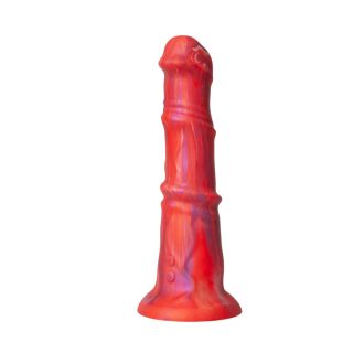 Be Daring Dragon Dildo 8 Function Vibrating Red Lungo