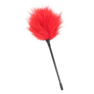 Love In Leather Mini Fluffy Red Feather Tickler