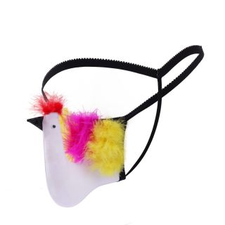 Men's Chicken White Thong OS