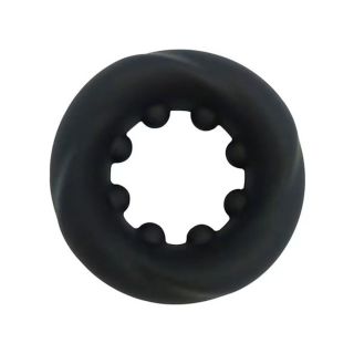 Nero by Playful Black Liquid Silicone Nubbed C-Ring