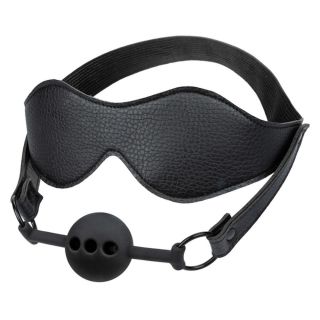 Nocturnal Collection Eye Mask with Breathable Ball Gag