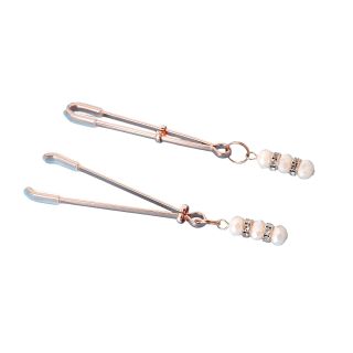 Rose Gold Nipple Clamps with Rhinestones