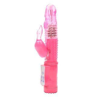Rotating Battery-Operated Swan Vibrator Pink