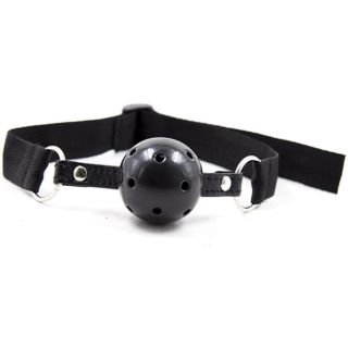 Simple Black Breathable Ball Gag