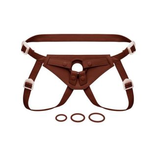 Together NudeFit FlexCurv Adjustable Strap-On Harness Dark Brown