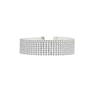 Wide Diamante Choker