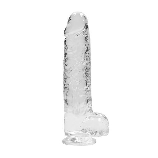 Transparent Realistic Dildo with Balls 
