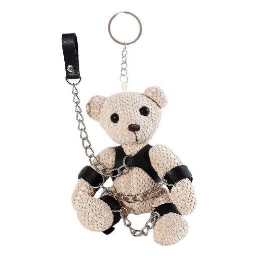 BDSM Bear Keychain with Leash
