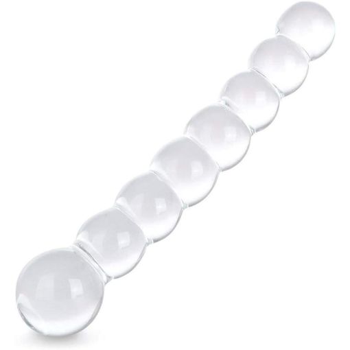 8.6'' Clear Glass Anal Beads