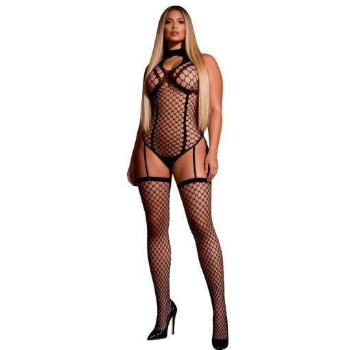 Fishnet Black Bodystocking Large - 2XL