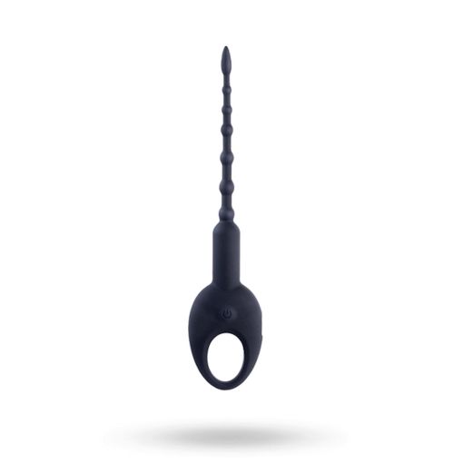 Knot-Knot Pro Silicone Vibrating Urethral Plug Black 