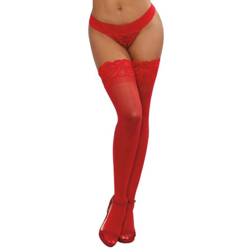 Dreamgirl Laced Stay-up Sheer Thigh High  