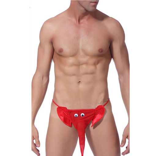 Men's Elephant Red Thong OS