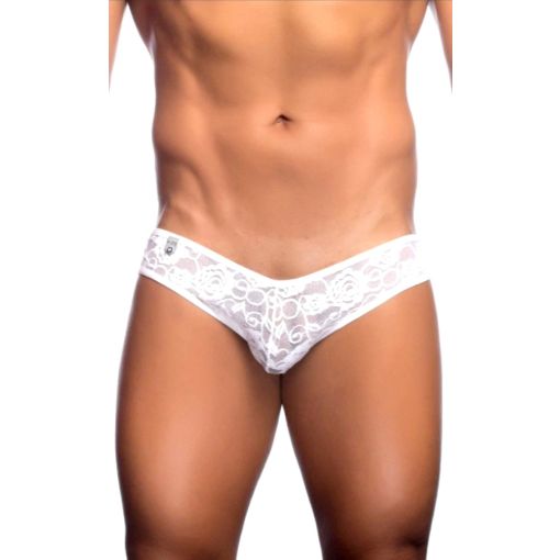 Malebasics White Crossed Back Lace Bikini - S-M 
