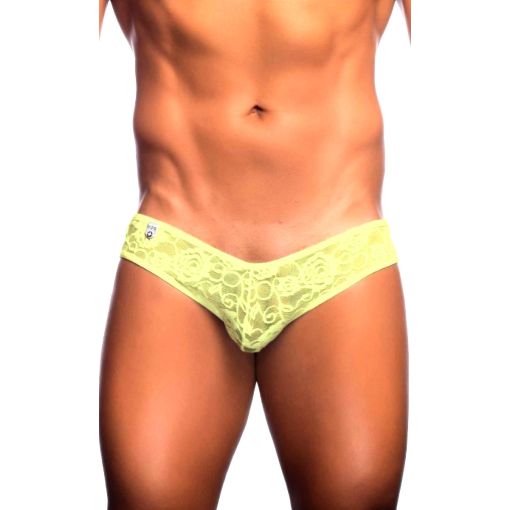 Malebasics Lime Crossed Back Lace Bikini - S/M