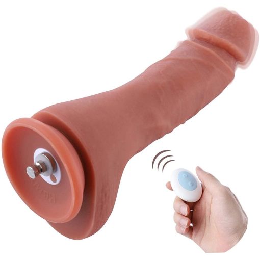 8.6in HiSmith Silicone Double Layered Vibrating Dildo with Remote
