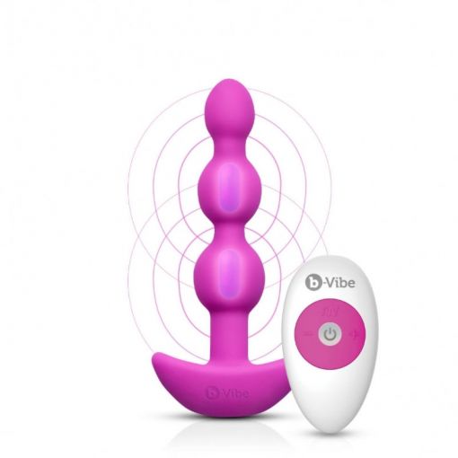 B-Vibe Triplet Anal Beads Fuchsia