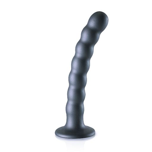 Beaded G Spot Dildo Gun Metal 