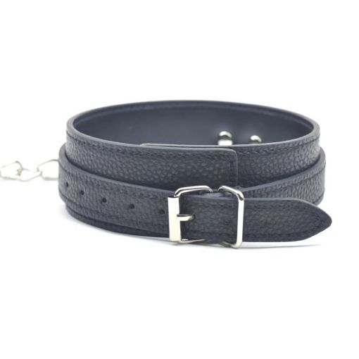 Black Bondage Collar  w lead   134801  