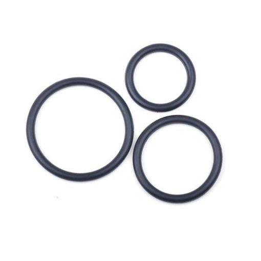 Black Silicone Triple Cock Ring