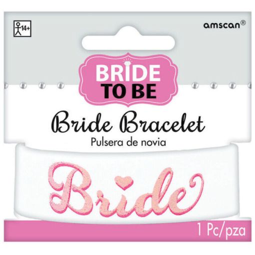 Bride To Be Bracelet Pink Glitter