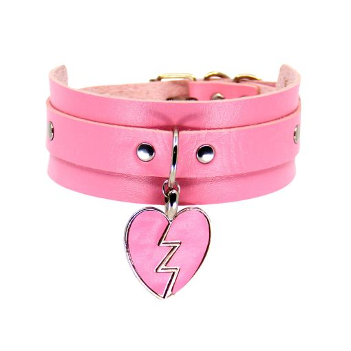 Broken Heart Collar Pink