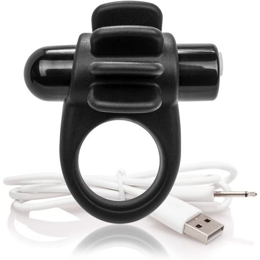 Screaming O Charged Skooch Cock Ring Black