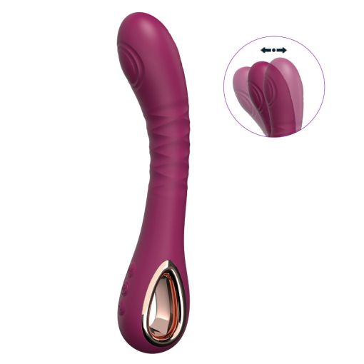 Double Thumping 10 Mode Maroon G-Spot Vibrator