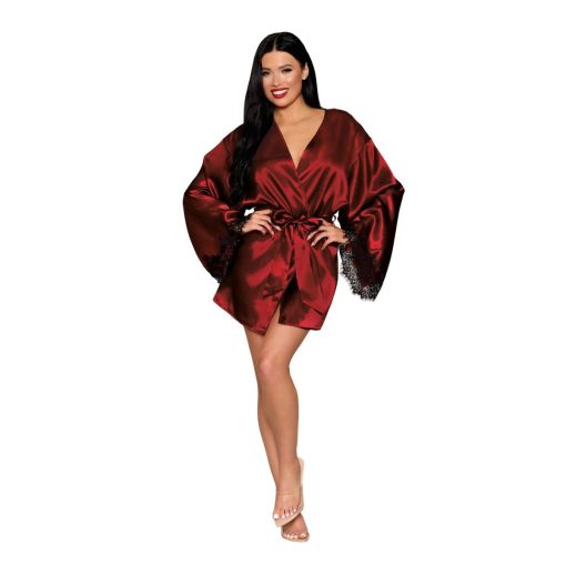 Dream Girl Ox Blood Red Open Back Robe 