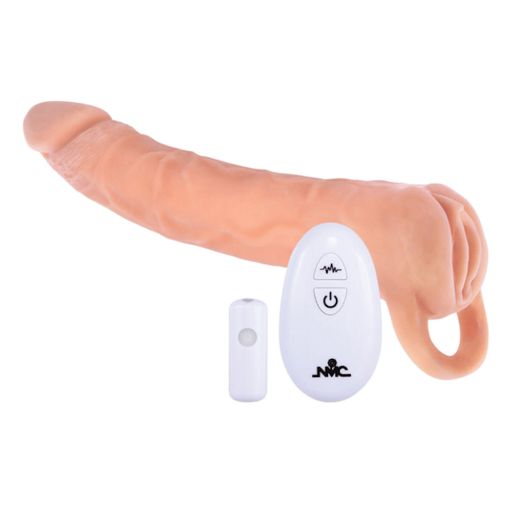 Extendor+ 9" Vibrating Penis Extender & Masturbator – Flesh
