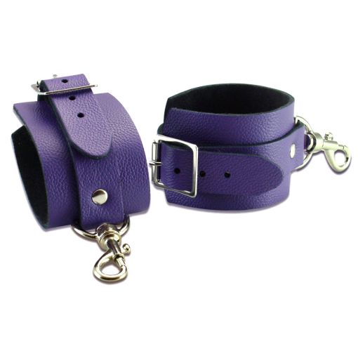 Wildhide Leather Fantasy Cuffs - Purple  