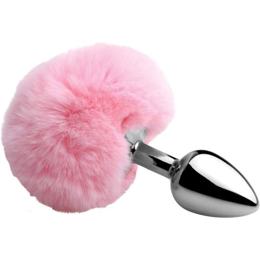 Faux Bunny Tail Butt Plug Pink