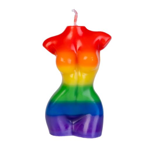 Pride Rainbow Female Body Candle