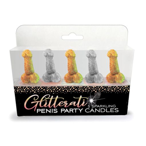 Glitterati Penis Party 5 Candles Pack