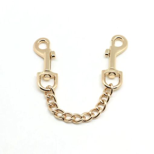 Gold Quick Release Double Ended Extension Bondage Clip and Chain