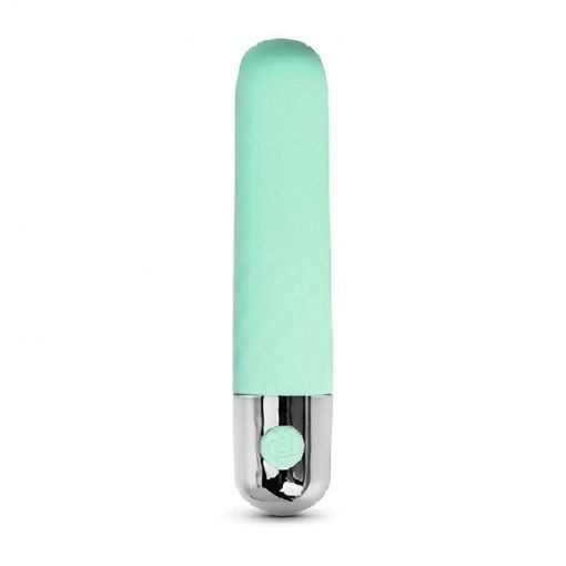 10cm Green Colour 10-Speed USB Recharging Silicone Vibrator